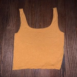 Cropped yellow tank
